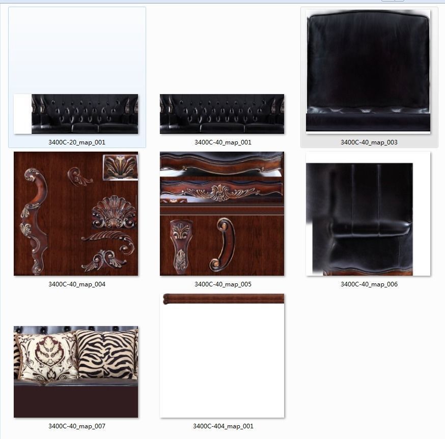 exquisite european classical sofa VR AR 3DModel 3D model_14