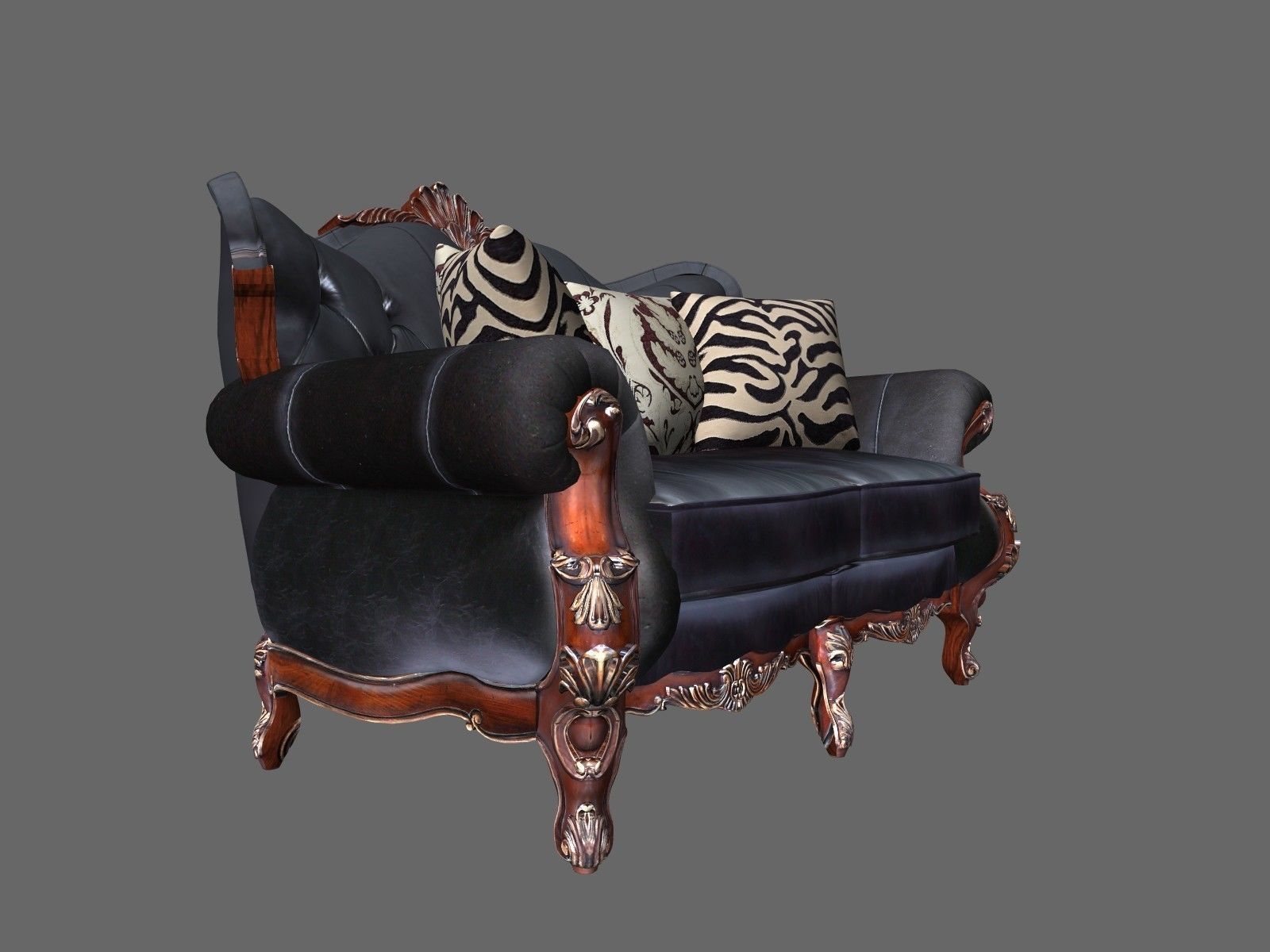 exquisite european classical sofa VR AR 3DModel 3D model_6
