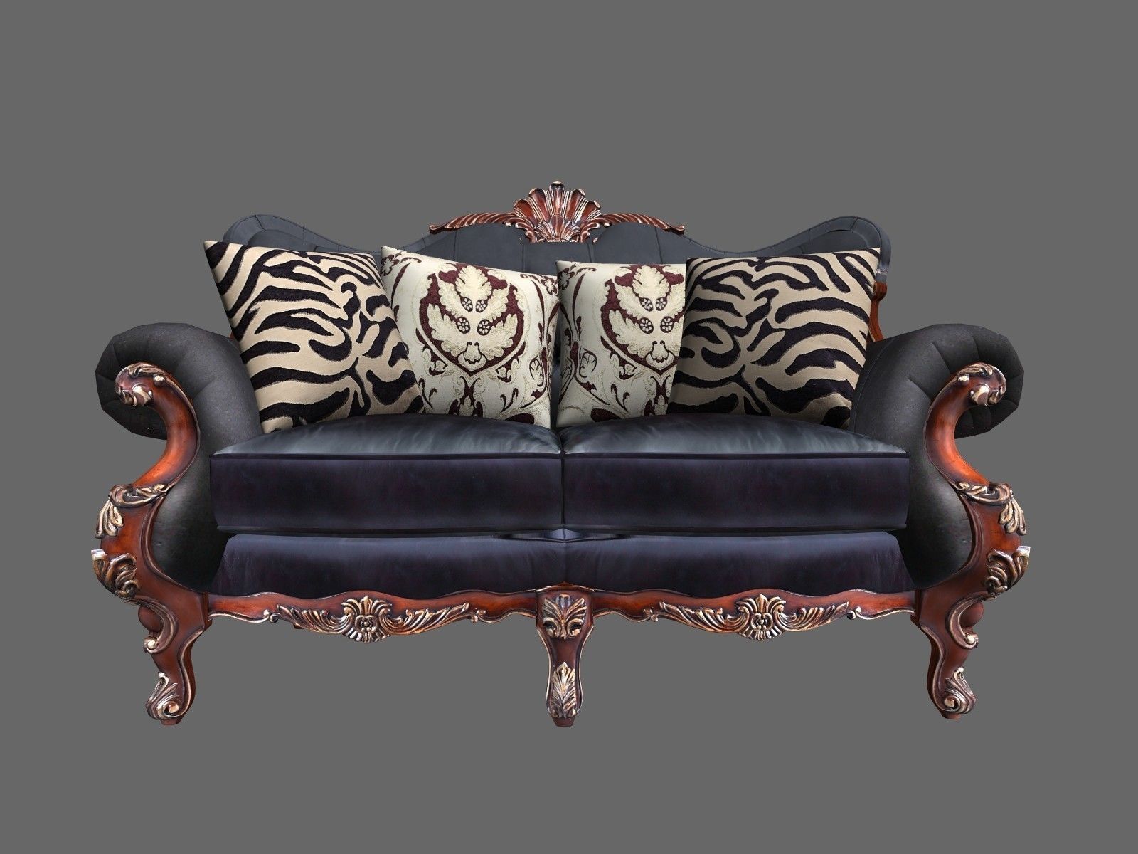 exquisite european classical sofa VR AR 3DModel 3D model_3