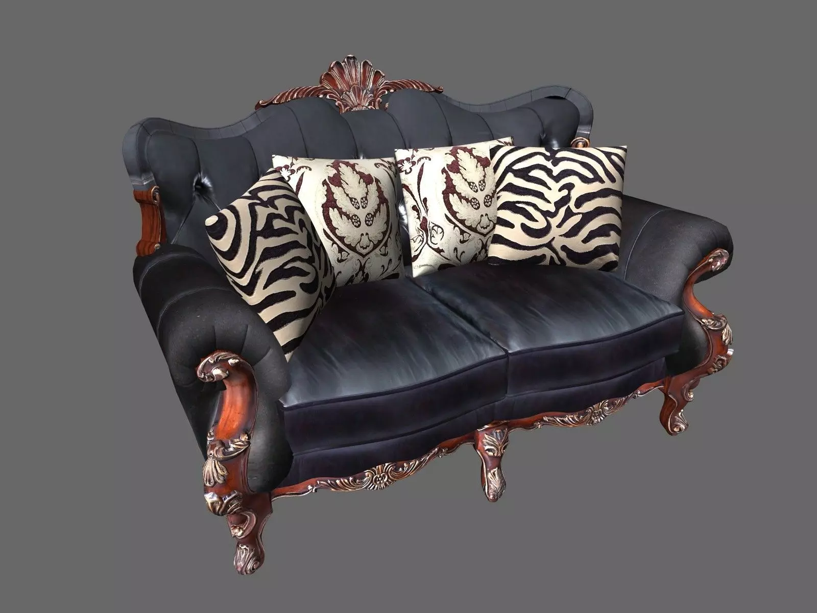 exquisite european classical sofa VR AR 3DModel 3D model_0