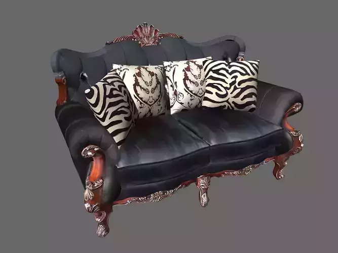 exquisite european classical sofa VR AR 3DModel