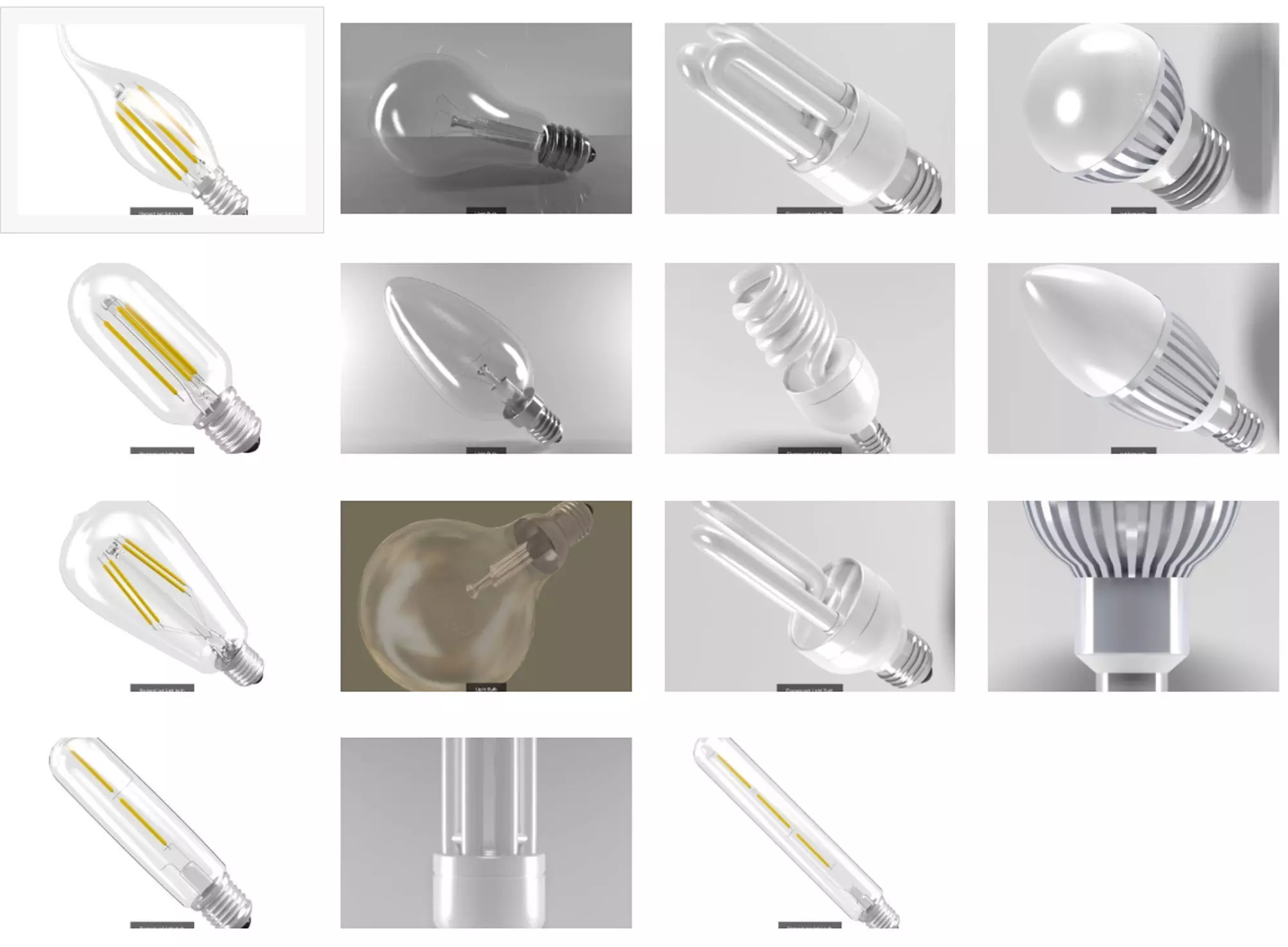 Light Bulbs  3D Model Collection_0