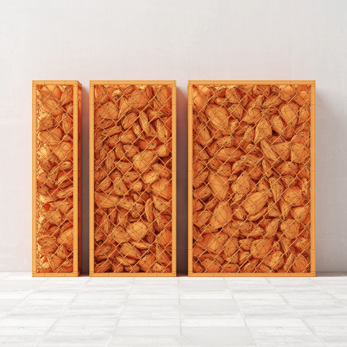 Gabion stone small 3D model_5