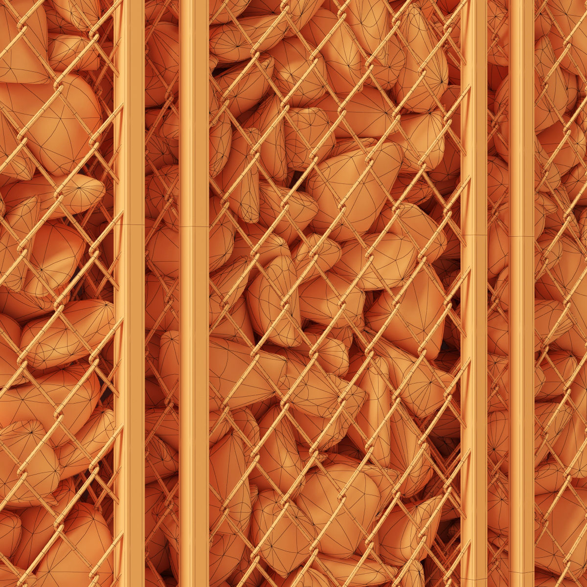 Gabion stone small 3D model_6