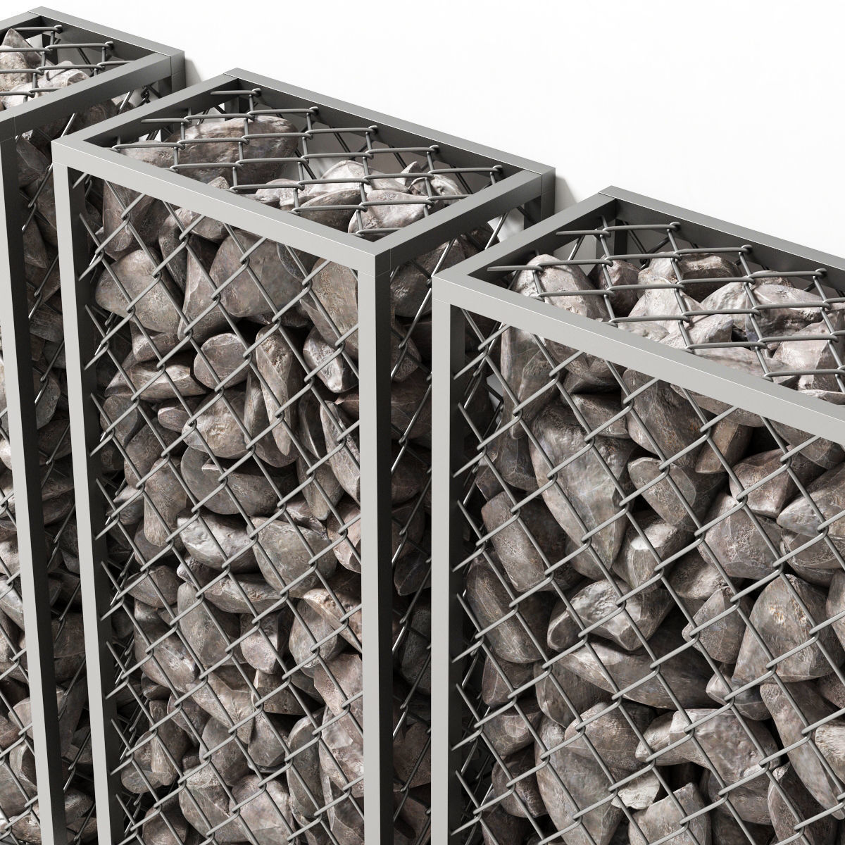 Gabion stone small 3D model_3