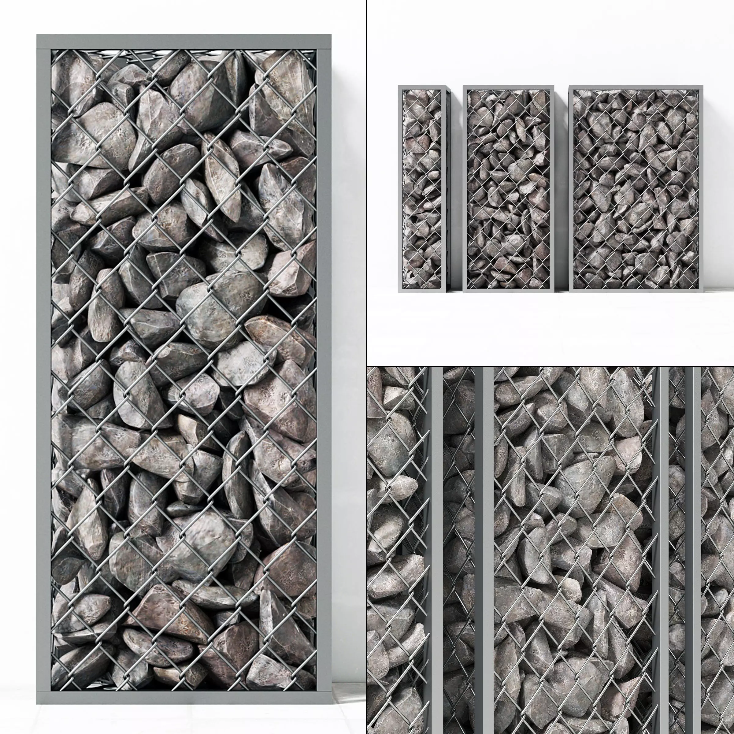 Gabion stone small 3D model_0