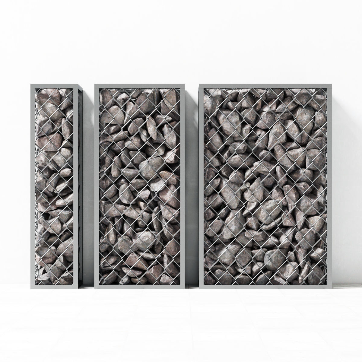 Gabion stone small 3D model_1