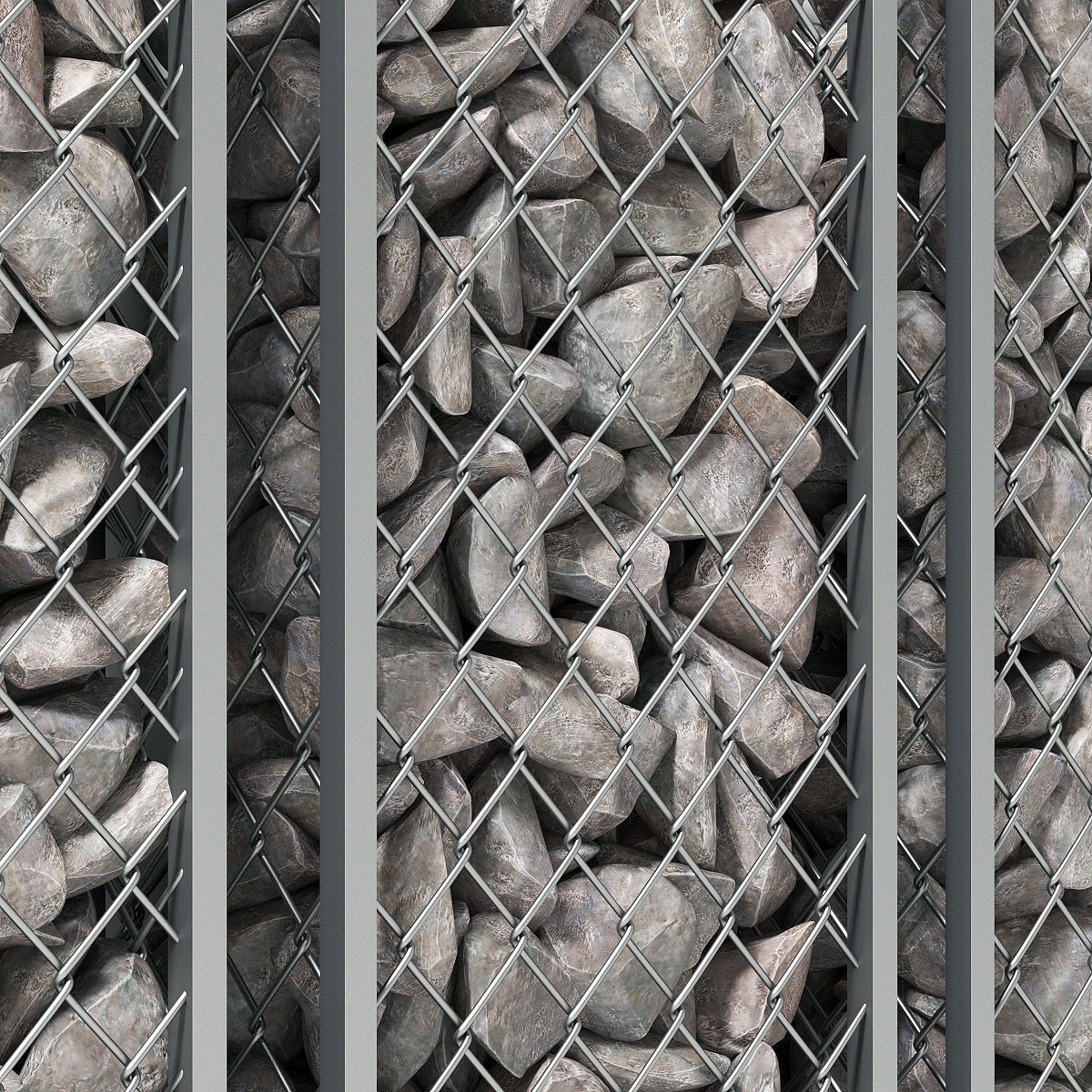 Gabion stone small 3D model_2
