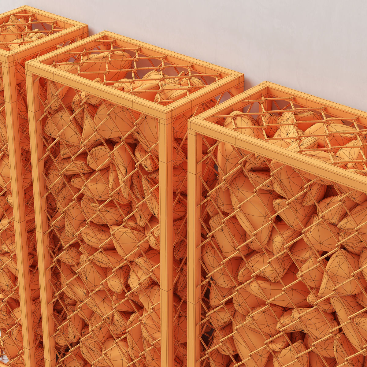 Gabion stone small 3D model_7