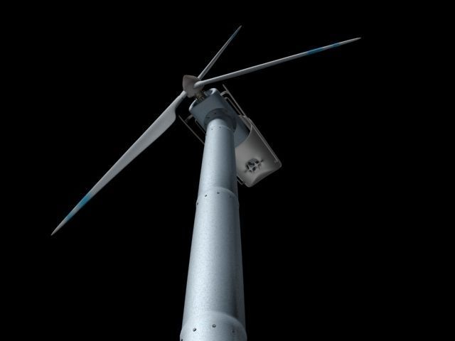 Electric Windmill 3D model_2