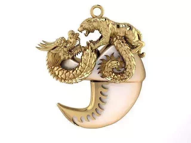 DIAMOND  pendants FACE OF DRAGON