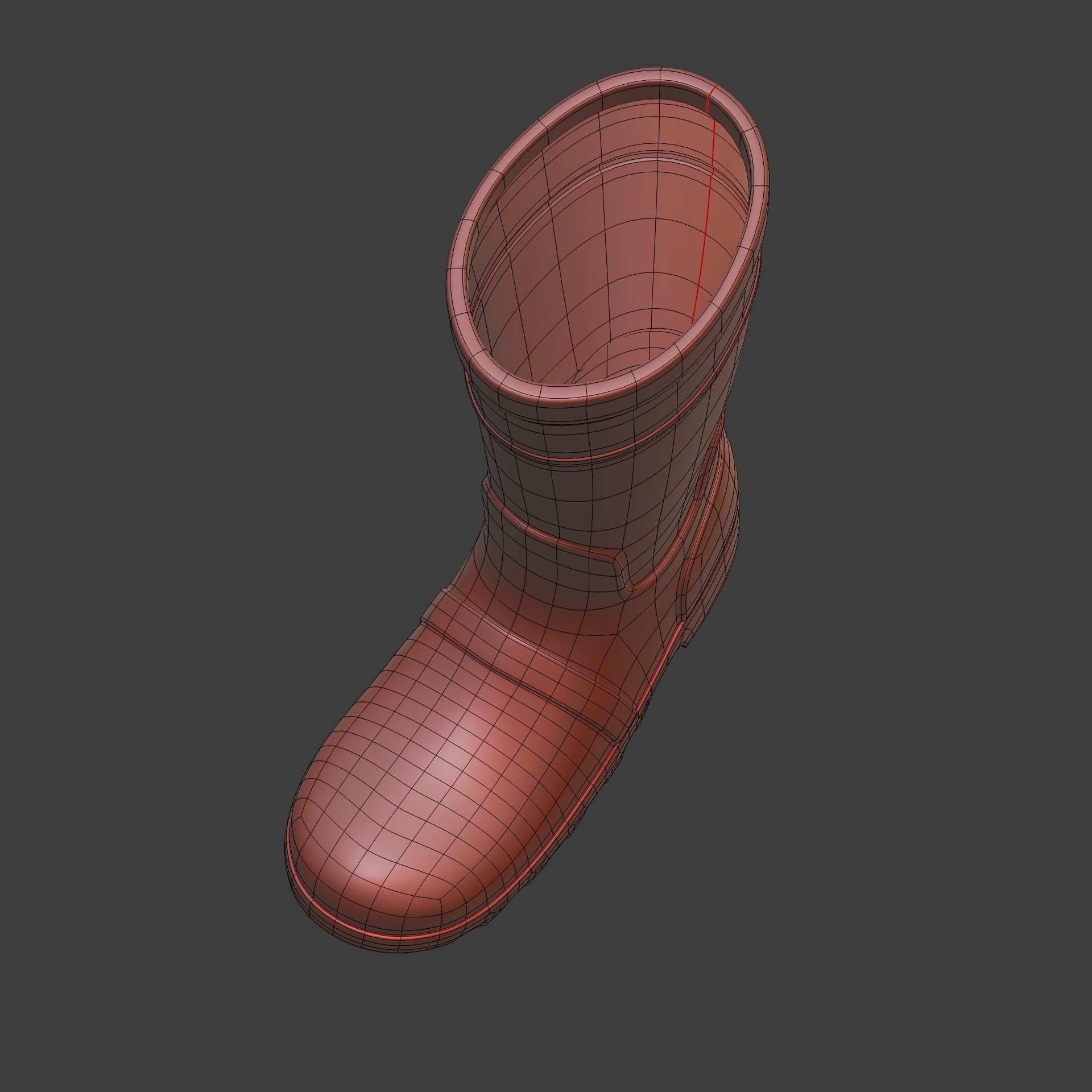 Rain Boots -- Textured Low-poly 3D model_11