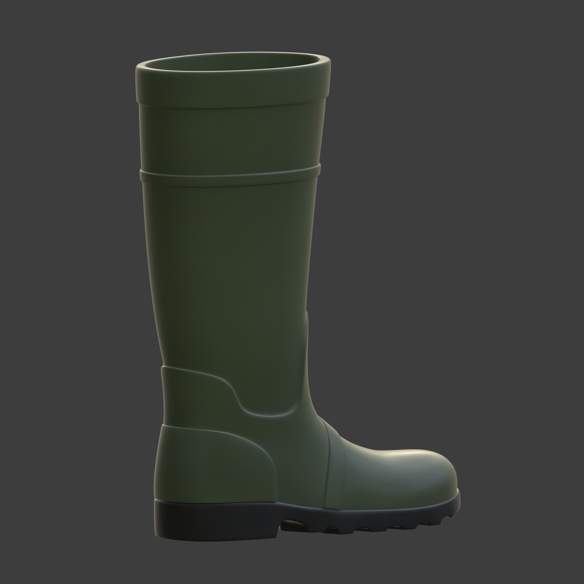 Rain Boots -- Textured Low-poly 3D model_6