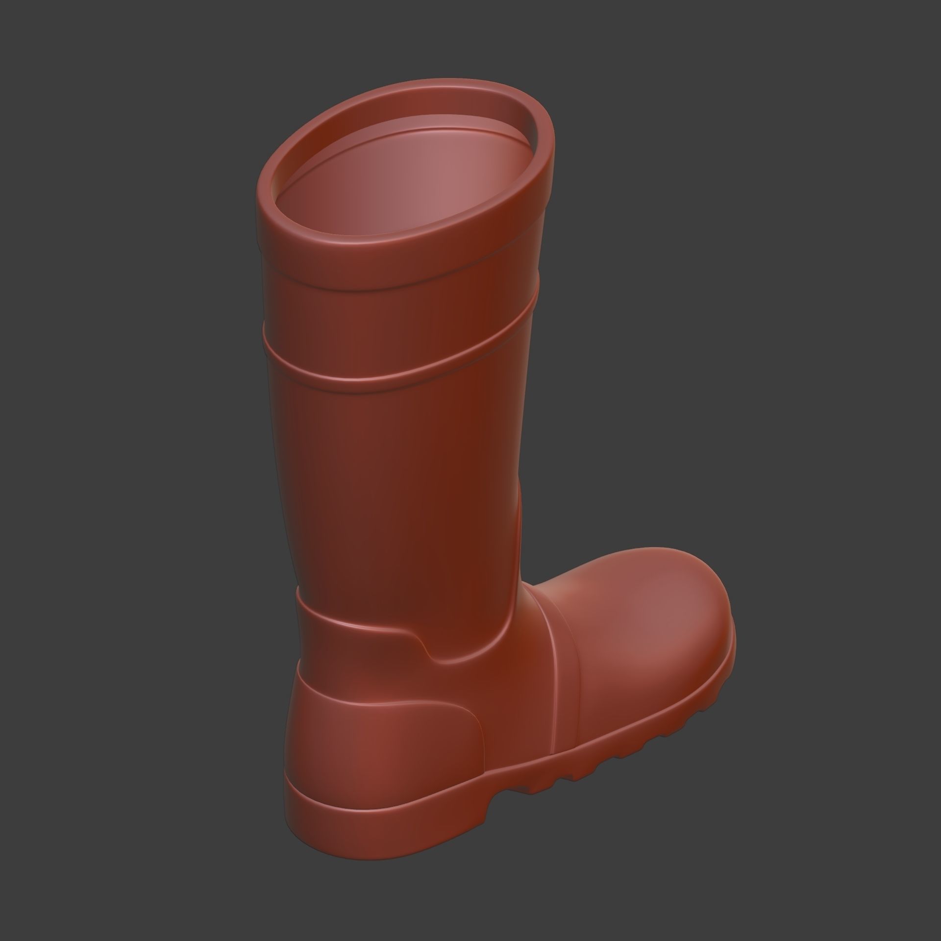 Rain Boots -- Textured Low-poly 3D model_14