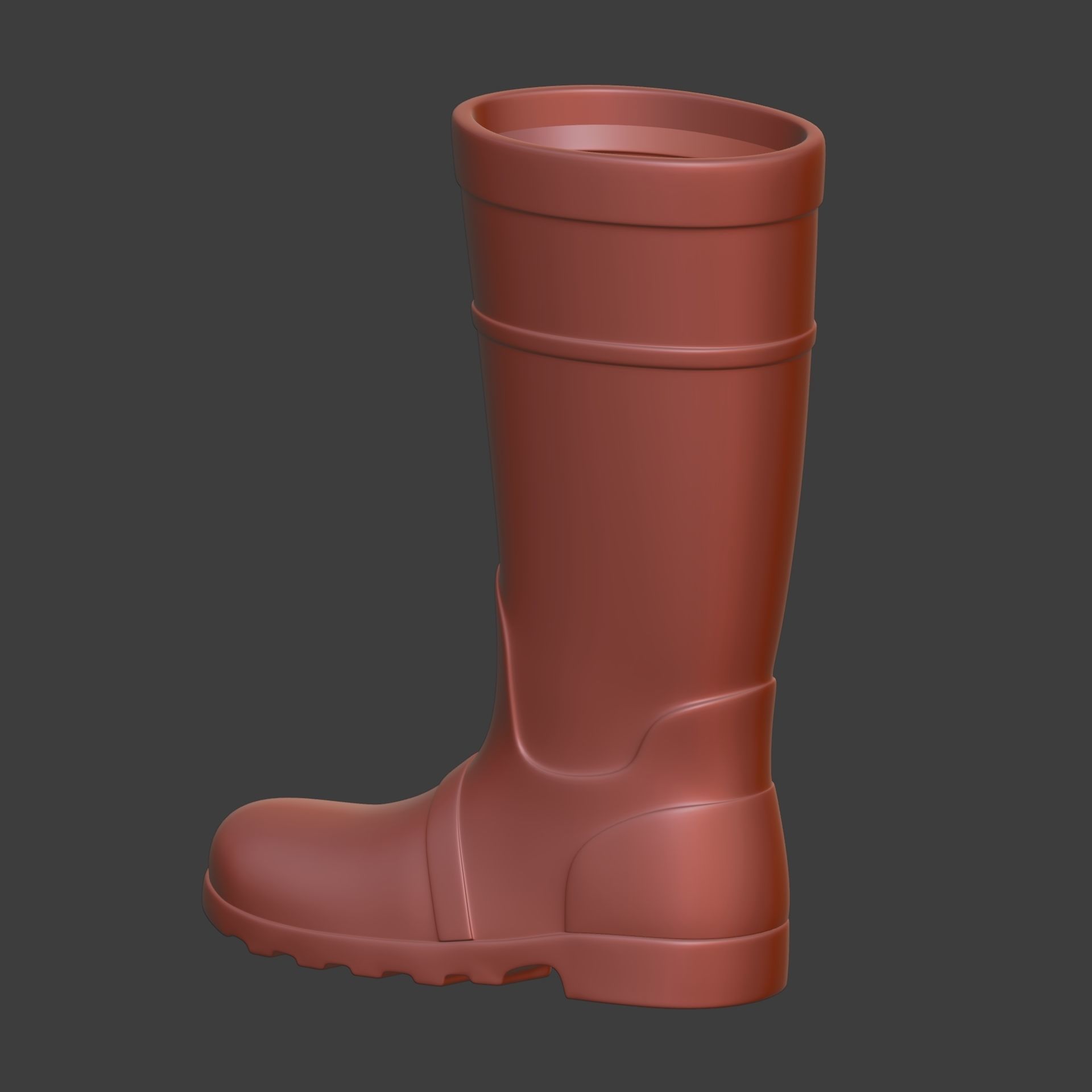 Rain Boots -- Textured Low-poly 3D model_8