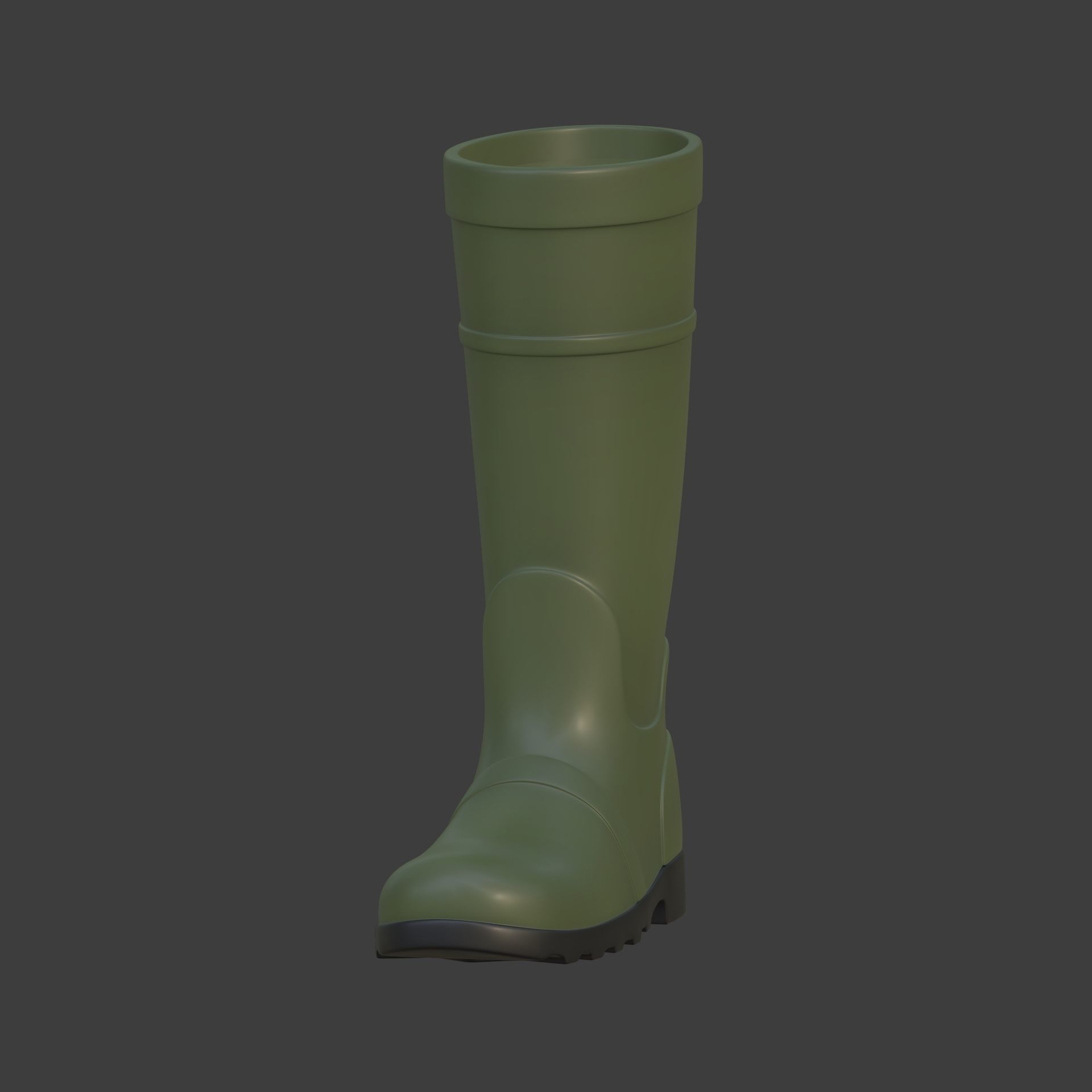 Rain Boots -- Textured Low-poly 3D model_4
