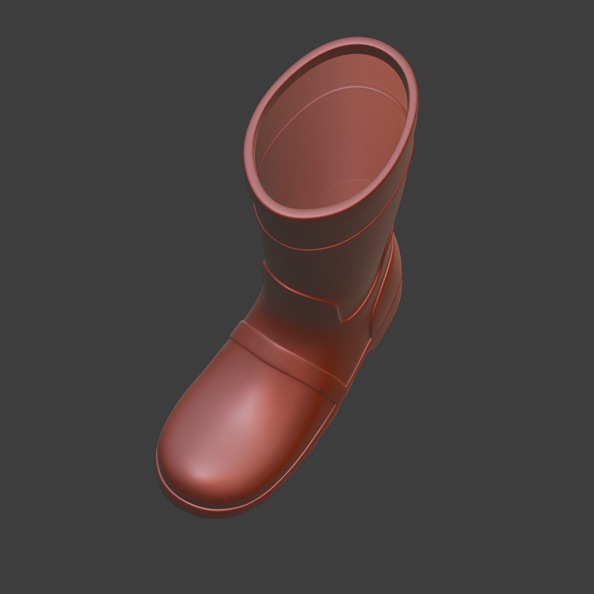 Rain Boots -- Textured Low-poly 3D model_10