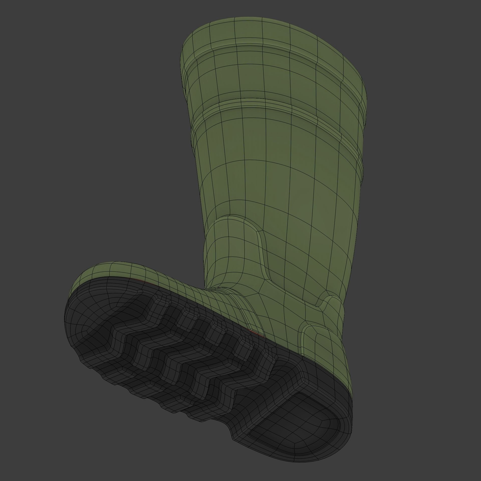 Rain Boots -- Textured Low-poly 3D model_13