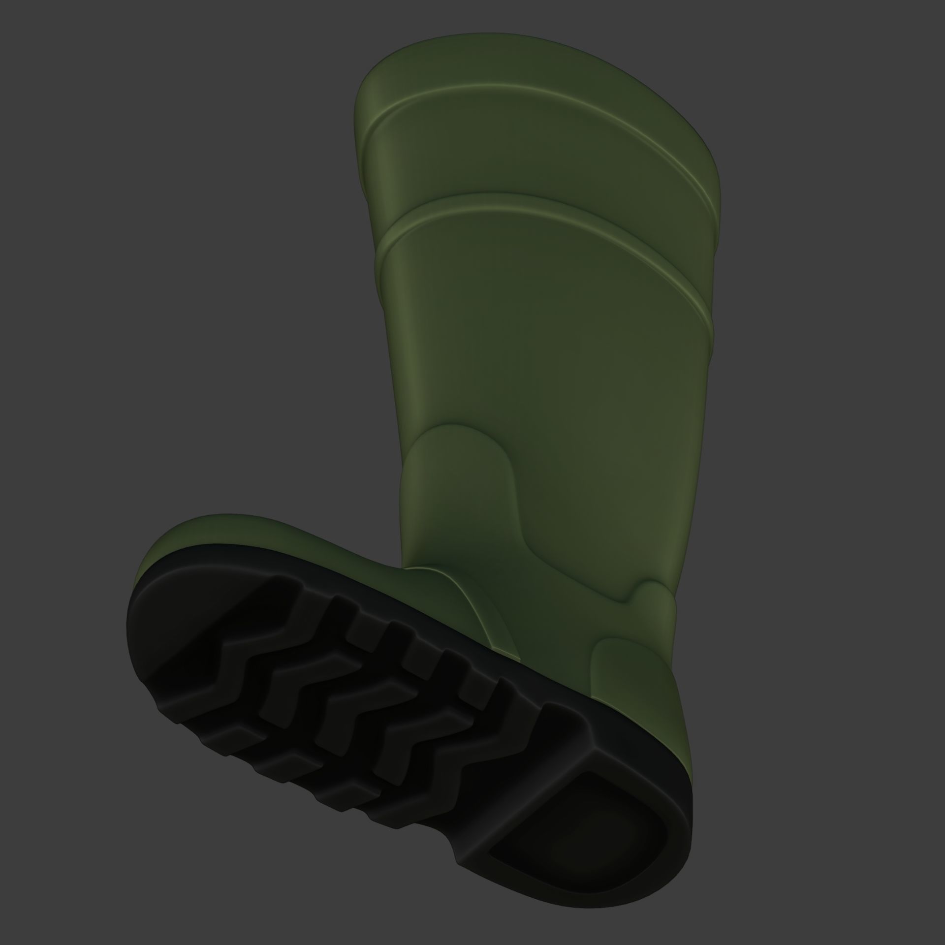 Rain Boots -- Textured Low-poly 3D model_12