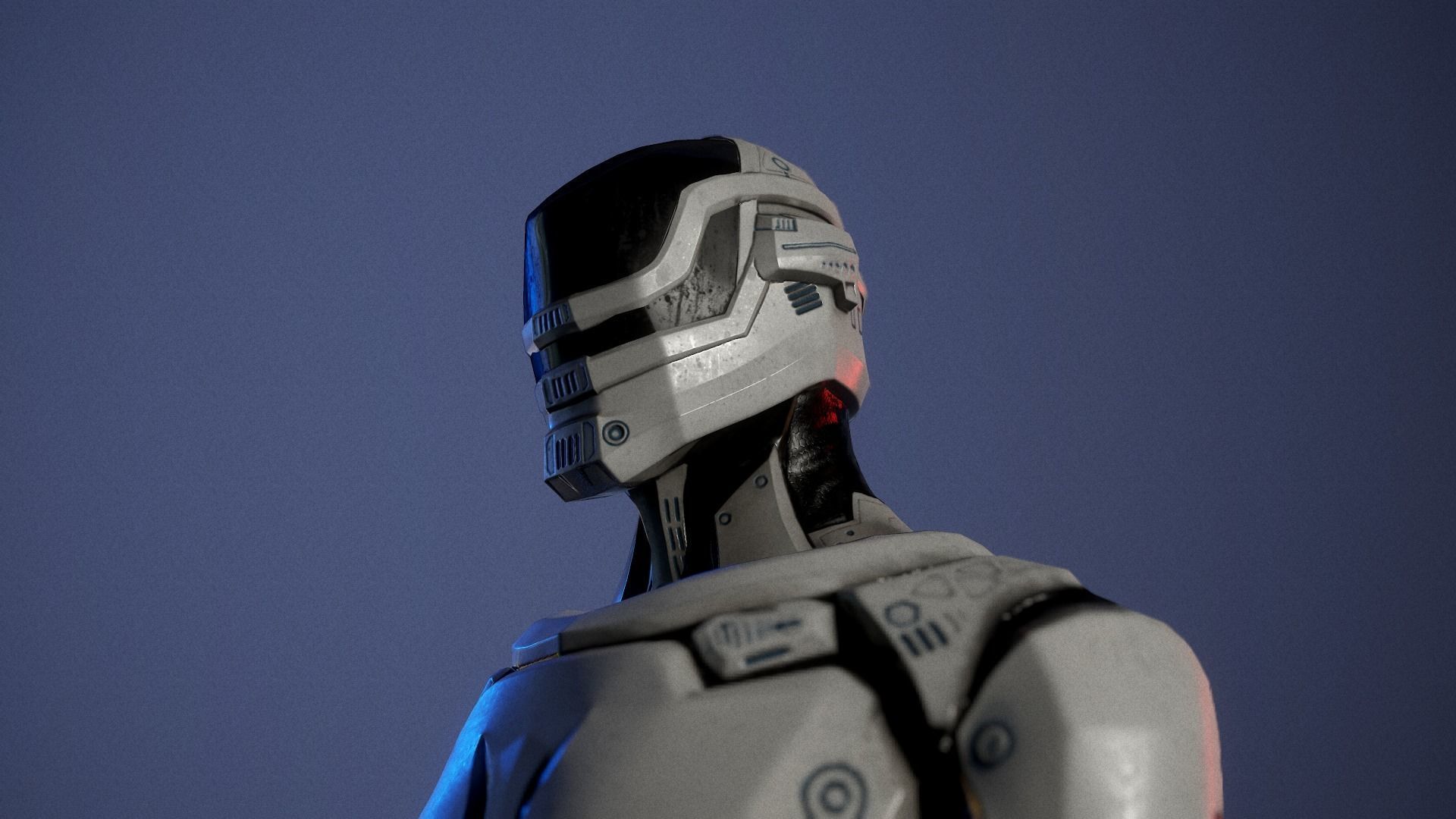 Sci-Fi Rigged Game Ready Character Low-poly 3D model_4