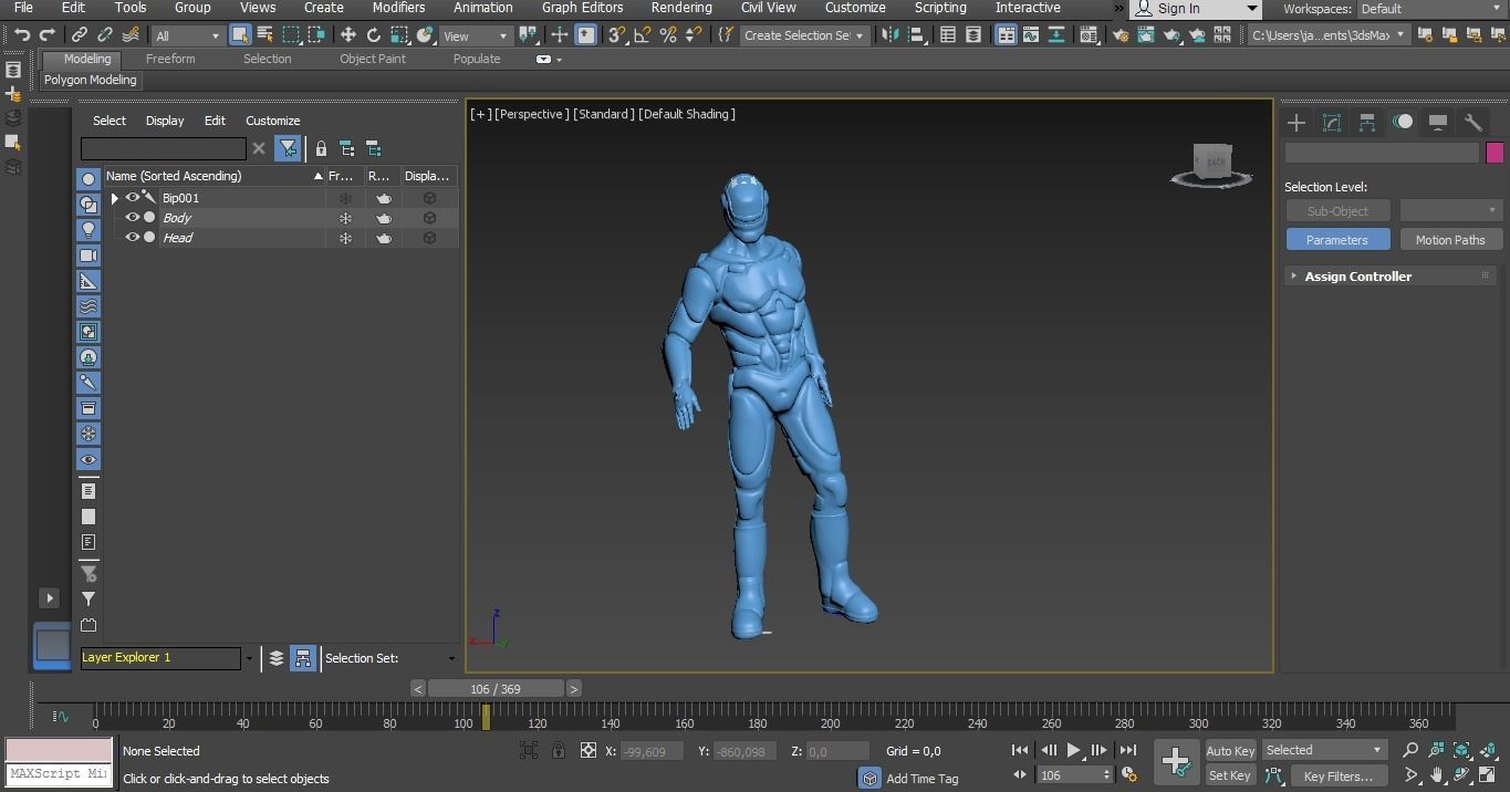 Sci-Fi Rigged Game Ready Character Low-poly 3D model_15
