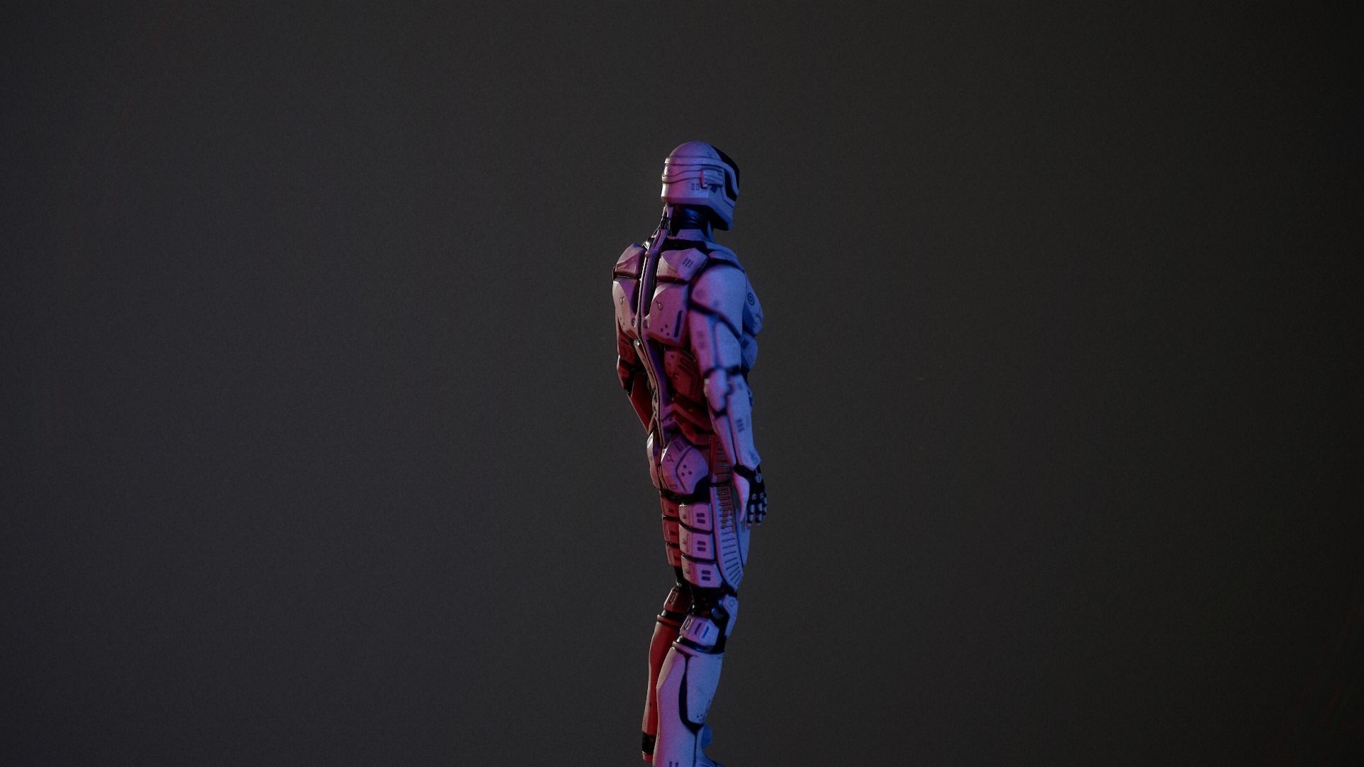 Sci-Fi Rigged Game Ready Character Low-poly 3D model_8