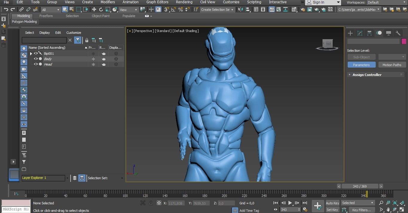 Sci-Fi Rigged Game Ready Character Low-poly 3D model_16