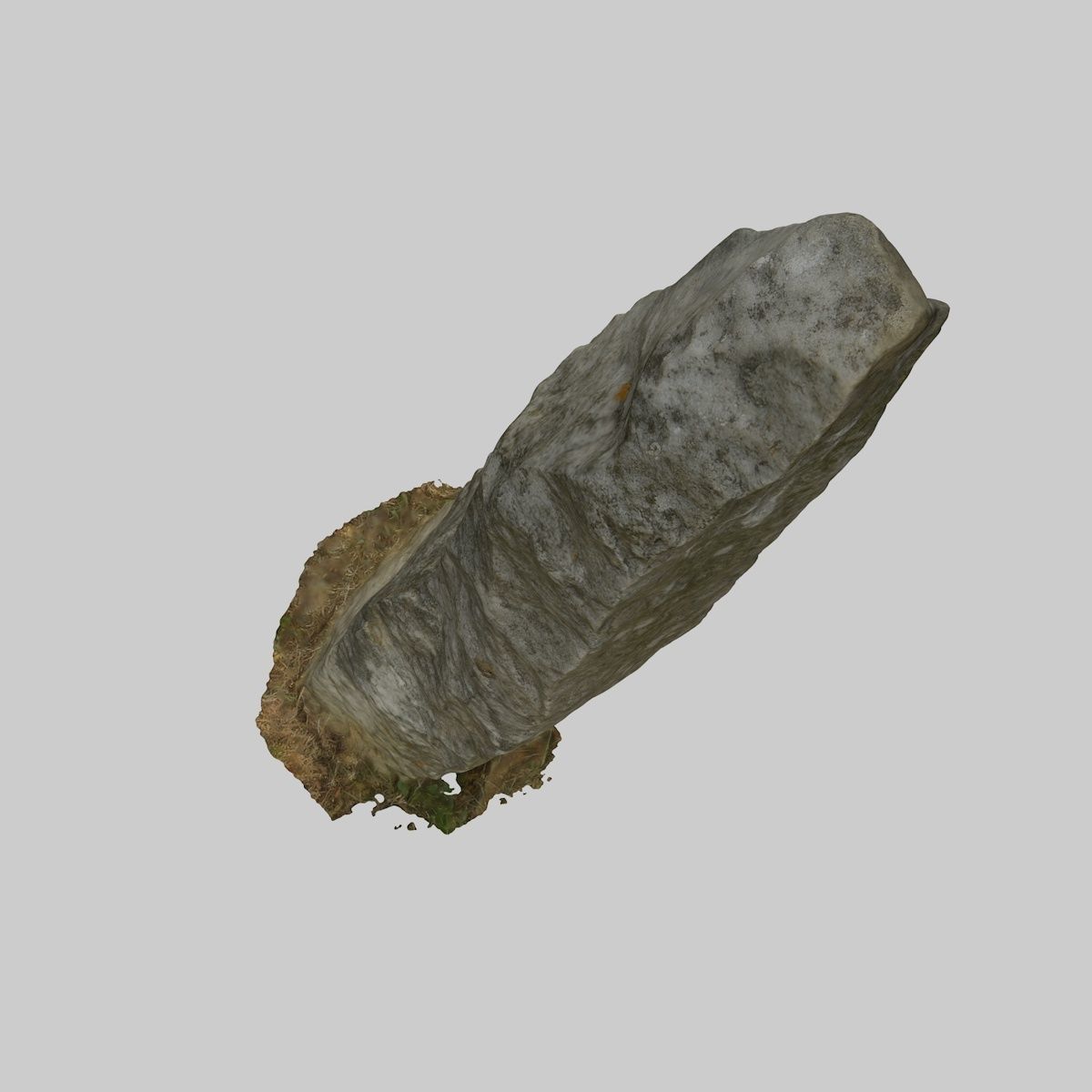 Medieval Vineyard Stone Bollard - High-Poly 3D Model Low-poly 3D model_7