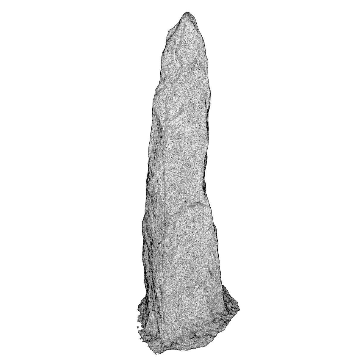 Medieval Vineyard Stone Bollard - High-Poly 3D Model Low-poly 3D model_4