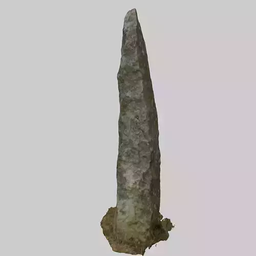 Medieval Vineyard Stone Bollard - High-Poly 3D Model Low-poly 3D model