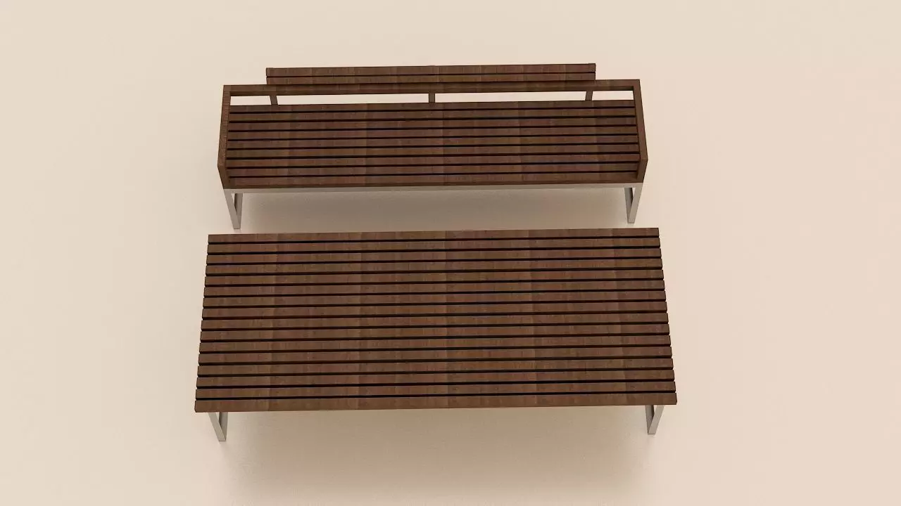 Garden Chair and table 3D model