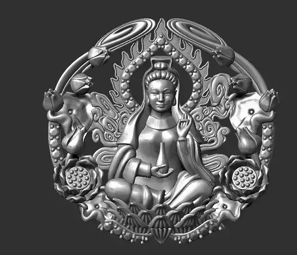 Bodhisattva mandarin pendant
