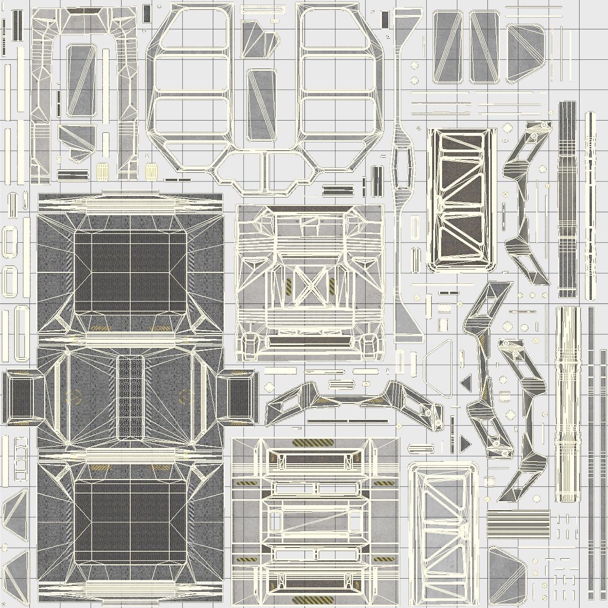 Sci Fi Corridor Marines Low-poly 3D model_10