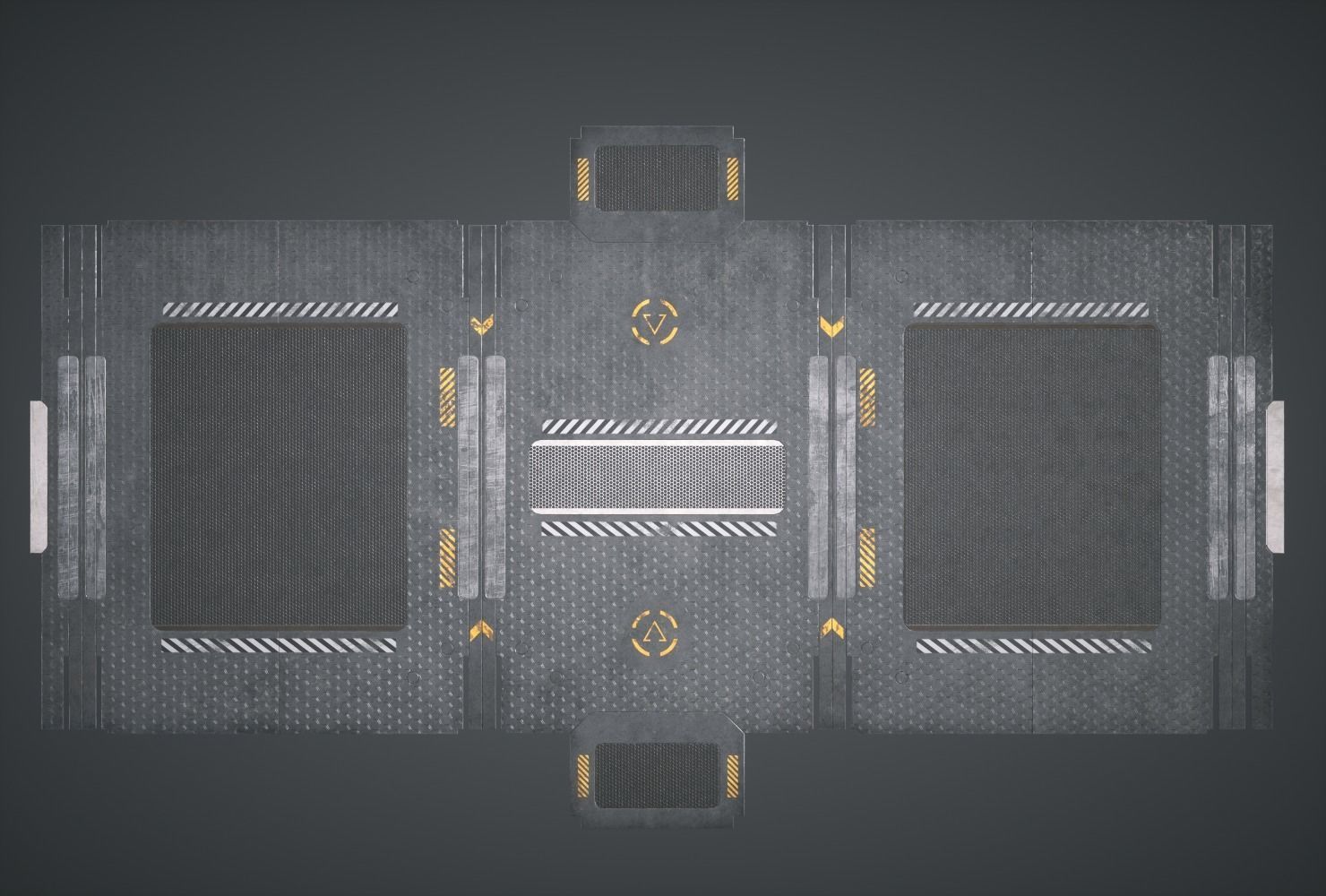 Sci Fi Corridor Marines Low-poly 3D model_6