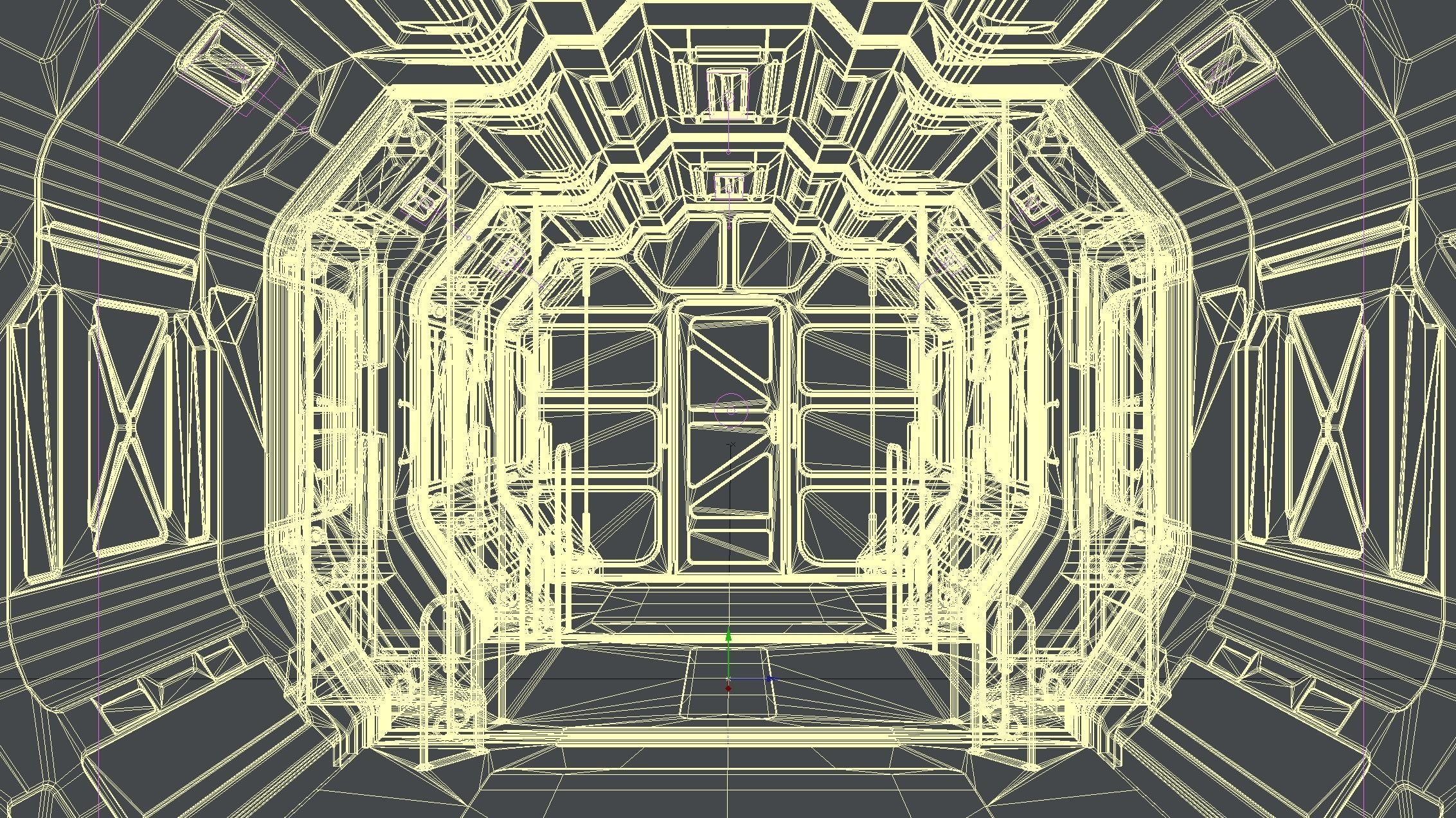 Sci Fi Corridor Marines Low-poly 3D model_8