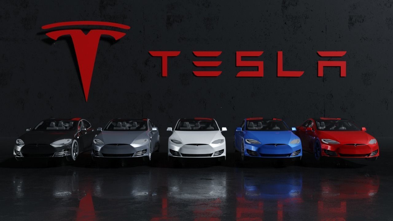 Tesla Model S All Colors High Quality Free 3D model_1