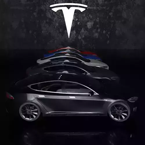 Tesla Model S All Colors High Quality Free 3D model