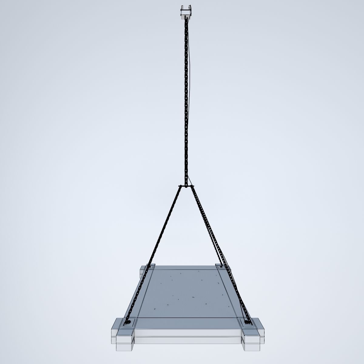 Chandelier wooden hanging light fixture 3D model_6