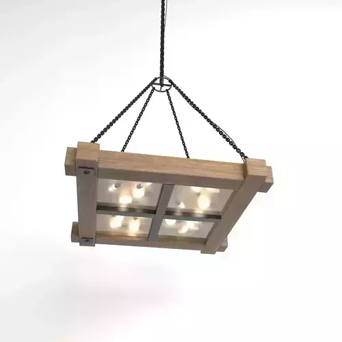 Chandelier wooden hanging light fixture
