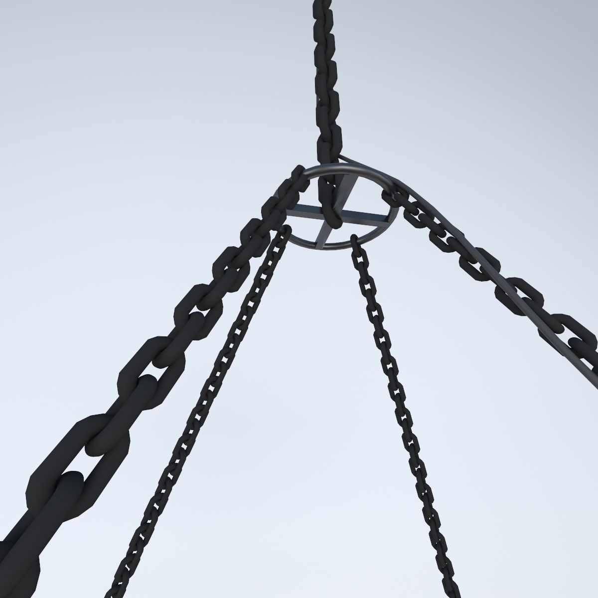 Chandelier wooden hanging light fixture 3D model_3