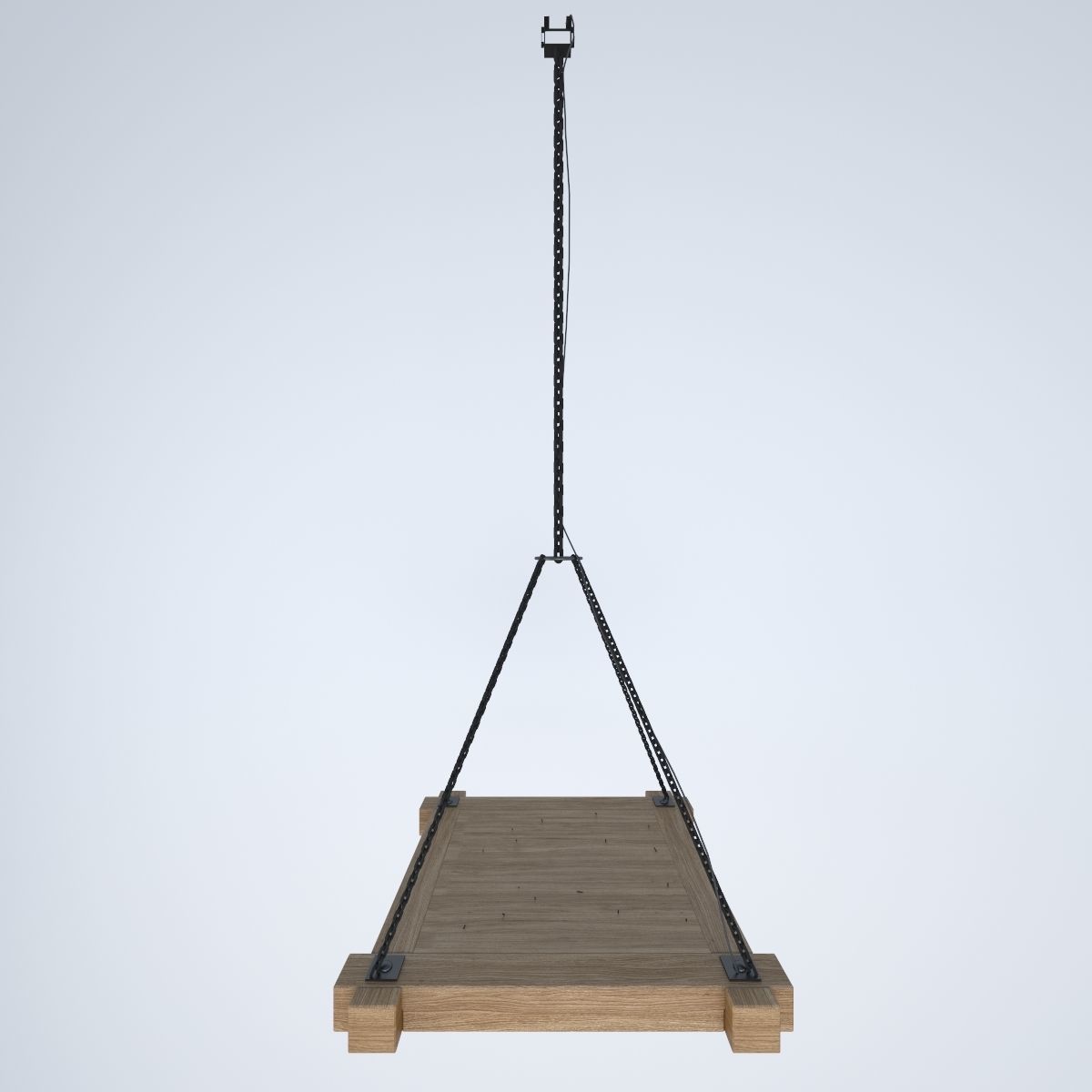 Chandelier wooden hanging light fixture 3D model_1