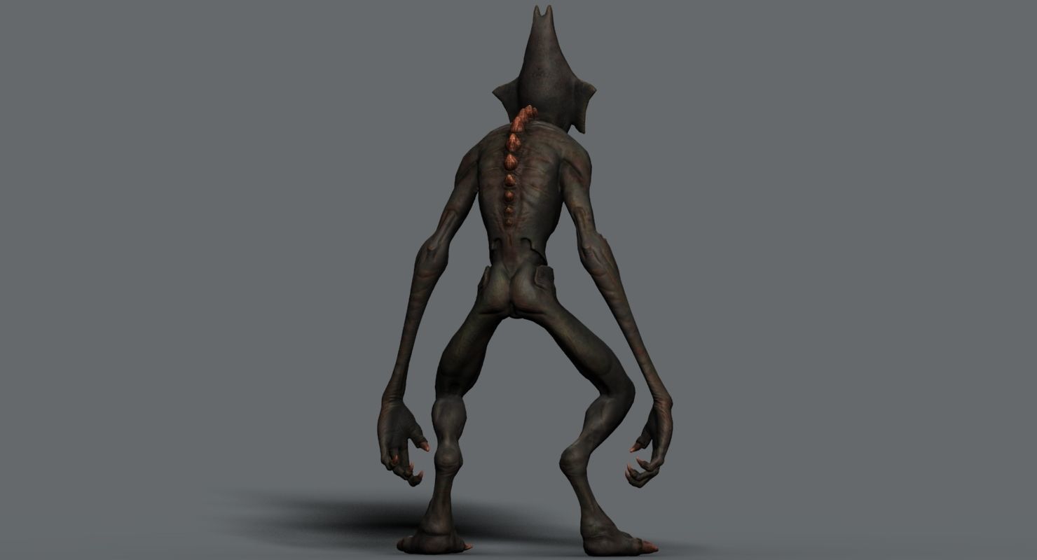 Creature alien Low-poly 3D model_5
