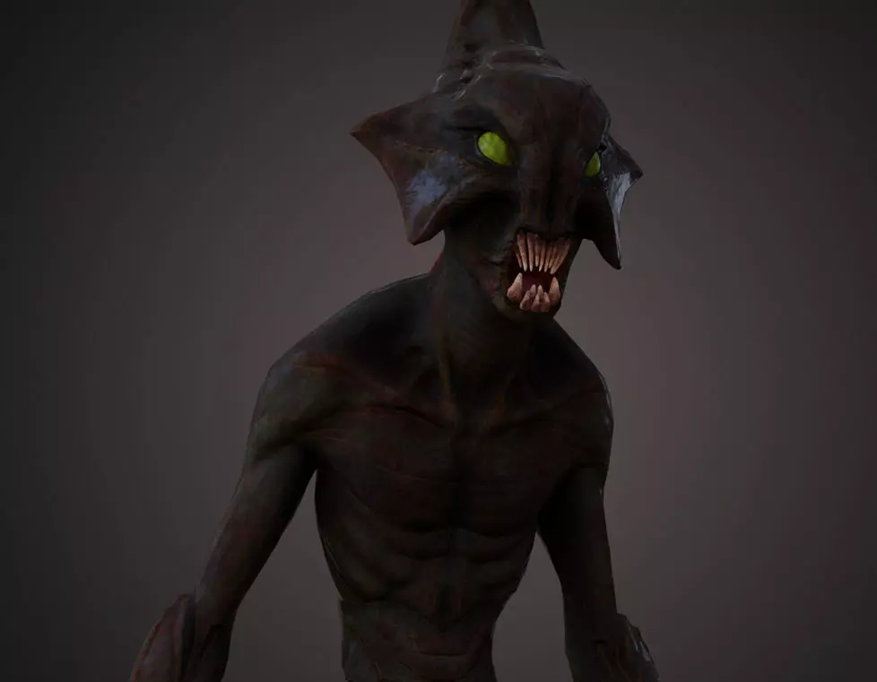 Creature alien Low-poly 3D model_0