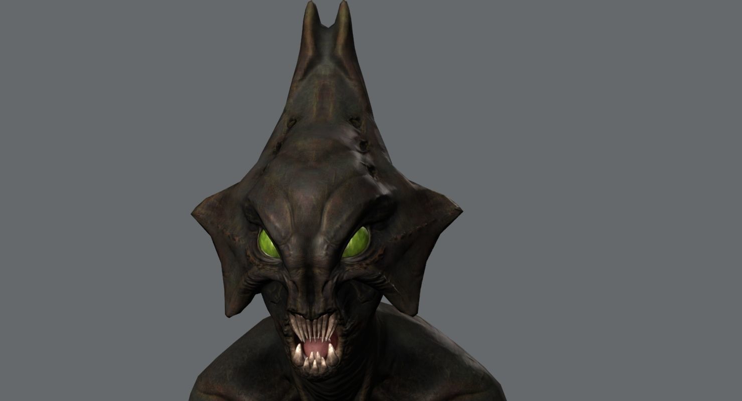 Creature alien Low-poly 3D model_7