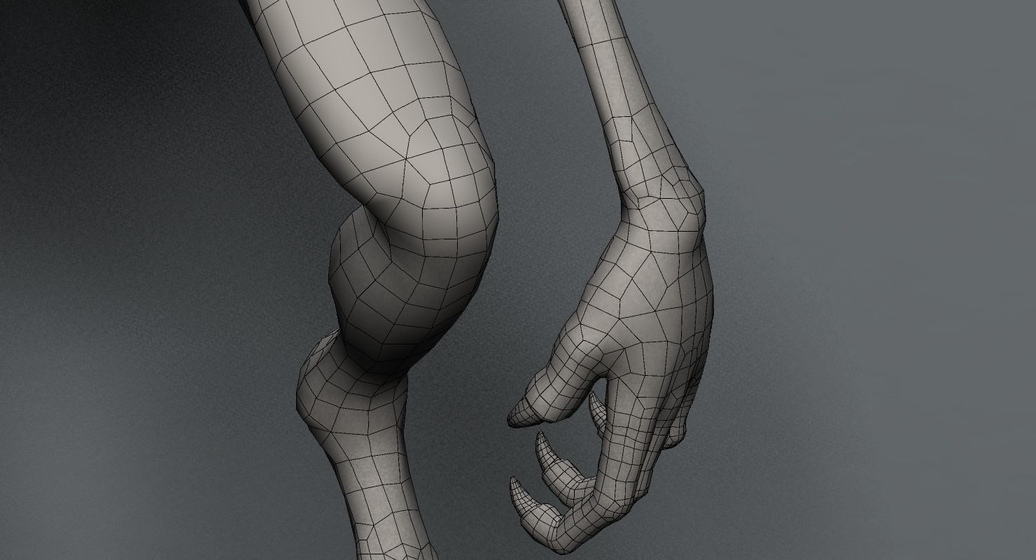 Creature alien Low-poly 3D model_14