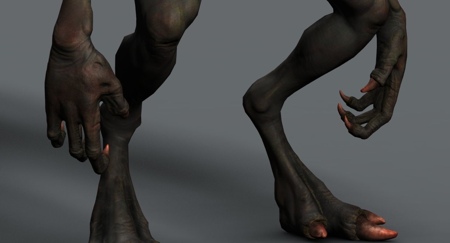 Creature alien Low-poly 3D model_8