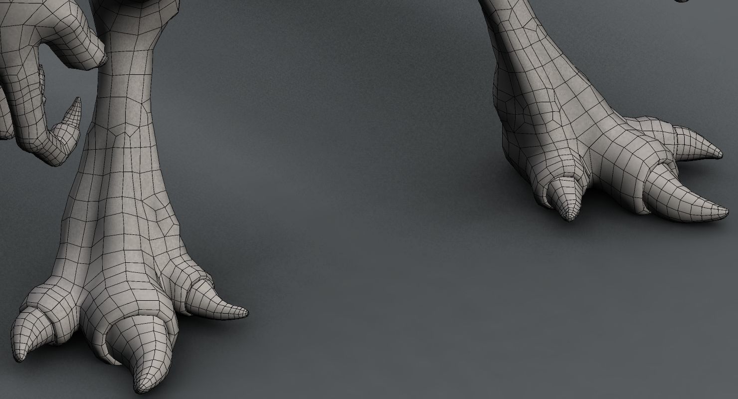 Creature alien Low-poly 3D model_15