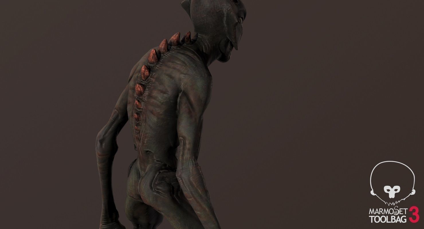 Creature alien Low-poly 3D model_11