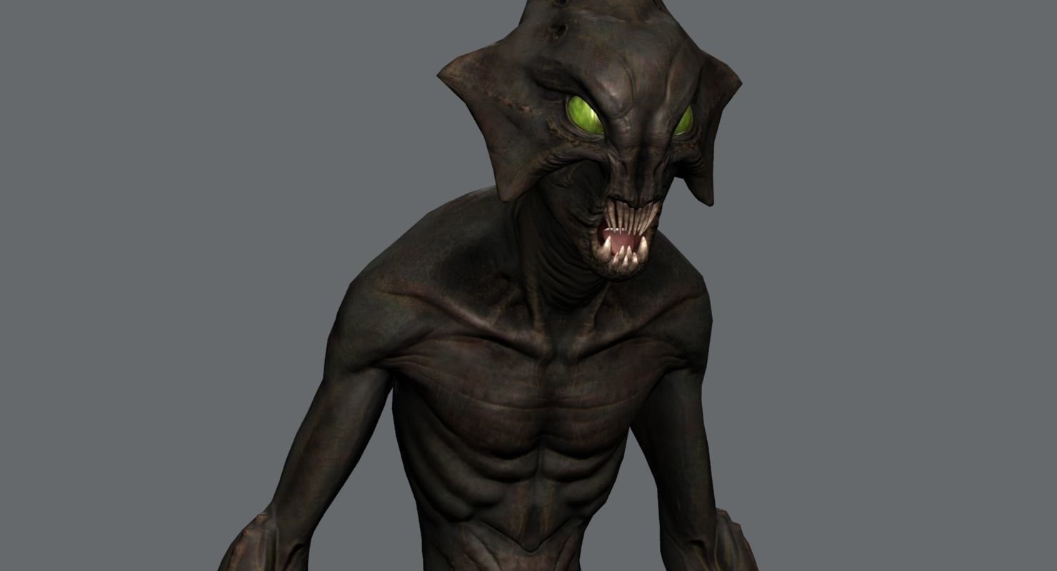 Creature alien Low-poly 3D model_6