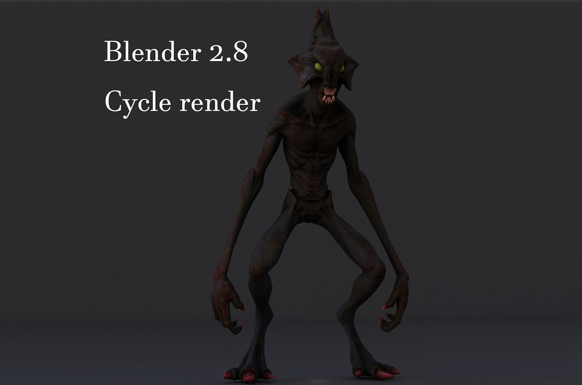 Creature alien Low-poly 3D model_18